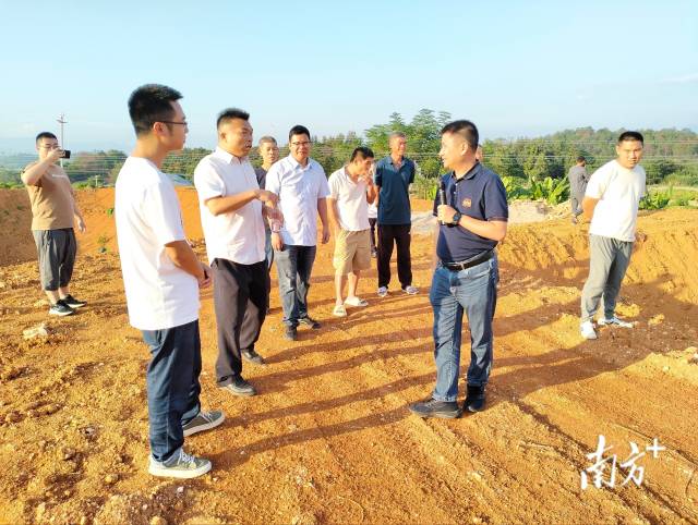 现场参观并提建议。龙坪镇 供图