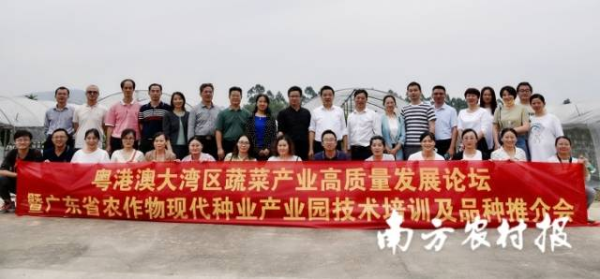 粤港澳大湾区蔬菜产业高质量发展论坛暨广东省农作物现代种业产业园技术培训及品种推介会活动现场