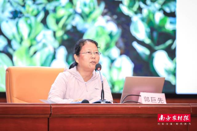广东省农业科学院蔬菜研究所种质资源室研究员郭巨先授课